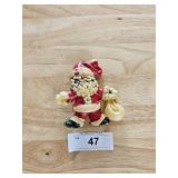 African American Santa VTG Ornament Plastic
