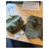 2 US Army Military LBE Pouches