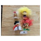 Lot of 4 Vtg Holiday Themed Trolls