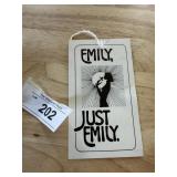 Just Emily VTG Clothing Tag Nice Graphics