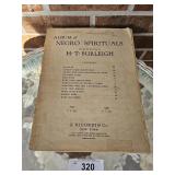 1917 Negro Spirtuals Sheet Music