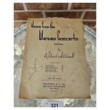 WW2 1942 Warsaw Concerto Sheet Music