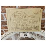 Antique World Postage Stamp Album w Stamps