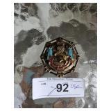Heraldic lion crest brooch Pin