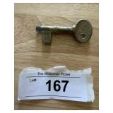 Antique Bronze Railroad Key HEAVY