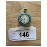 Sterling Silver Enameled Antique Watch