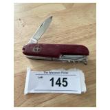 Red Handled Multi Tool Pocket Knife