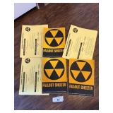 Lot of Nuclear Fallout Shelter Decals VTG