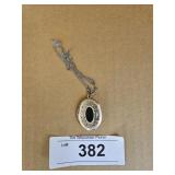 Sterling Silver Locket w Stainless Chain