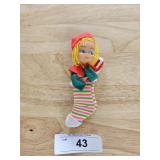 Rubber Faced VTG Christmas stocking CUTE