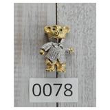 Jazzy Smooth Dressed Teddy Bear Brooch
