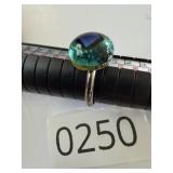 Glass Eyed Vintage Statement Style Ring SZ 9