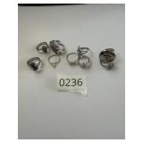 Lot of Vintage Costume Jewelry Rings 6