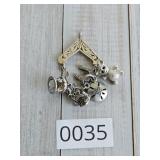 Sterling Silver Mutli Charm Pendant