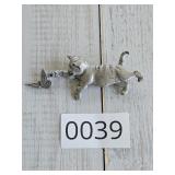 JJ Cat Catching the Butterfly Pin Brooch