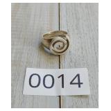 Sterling Silver Spiral Ring Sz 7