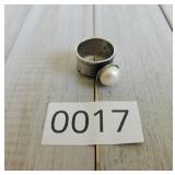 Sterling Silver Freshwater Pearl Statemnt Ring S 7