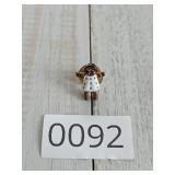 Vintage Hand Made Clay Black Americana Pin