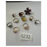 Lot of Vintage Costume Jewelry Rings 2