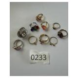 Lot of Vintage Costume Jewelry Rings 3