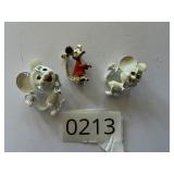 Lot of 3 Vintage Enameled Mice Mouse Pins