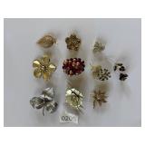 Lot of Misc Leaf Floral Flower Broochs Pins 3