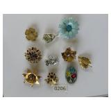 Lot of Misc Leaf Floral Flower Broochs Pins 4