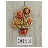 Avon Flowers in Pot Brooch BEAUTIFUL