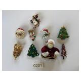 Lot of Misc Christmas Pins Brooches