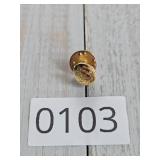 Teensy Tiny Locket Pin w Floral Etching