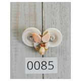 Whimsical Pink Conch Shell Bug Brooch Pin