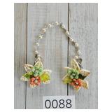 Floral Flower Bouqet Mid Century Shoulder Clips