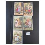 Antique Best Easter Wishes Postcard Lot Embossed