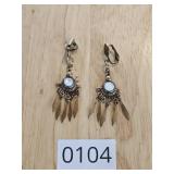 Unique Vintage Copper Clip on Earrings