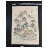 VTG Japanese Woodblock Print Landscape Scenery