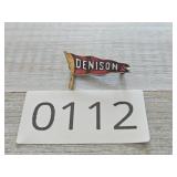 VTG Denison Flag Pennant Pin Hallmarked