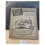 John Deere Instructions for Model G Tractor