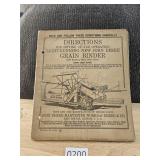 John Deere Directions Grain Binder Harvester