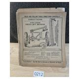 John Deere Directions High Lift Mower Book