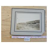 Antique Mounted Railroad Train Wreck Photo