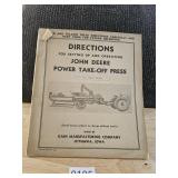 John Deere Directions Power Take Off Press VTG