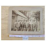 Antique Mounted Cabinet Photo Male Workers
