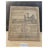 John Deere Directtions for Enclosed Gear Mower