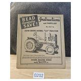 John Deere Instructions Parts for LA Tractor
