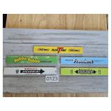 Vtg Tin Bubble Gum Advertising Display Inserts
