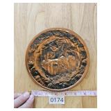 Hammered Copper Hunter with Dog Scene