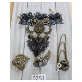 Steampunk Gears Jewelry Lot