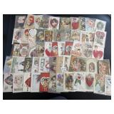 Huge Antique Valentines Postcards Embossed Plus NI