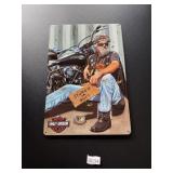 Metal Sturgis or Bust Harley Davidson Sign Panhand