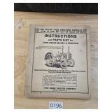 John Deere Instructions and Parts Model D Tractor